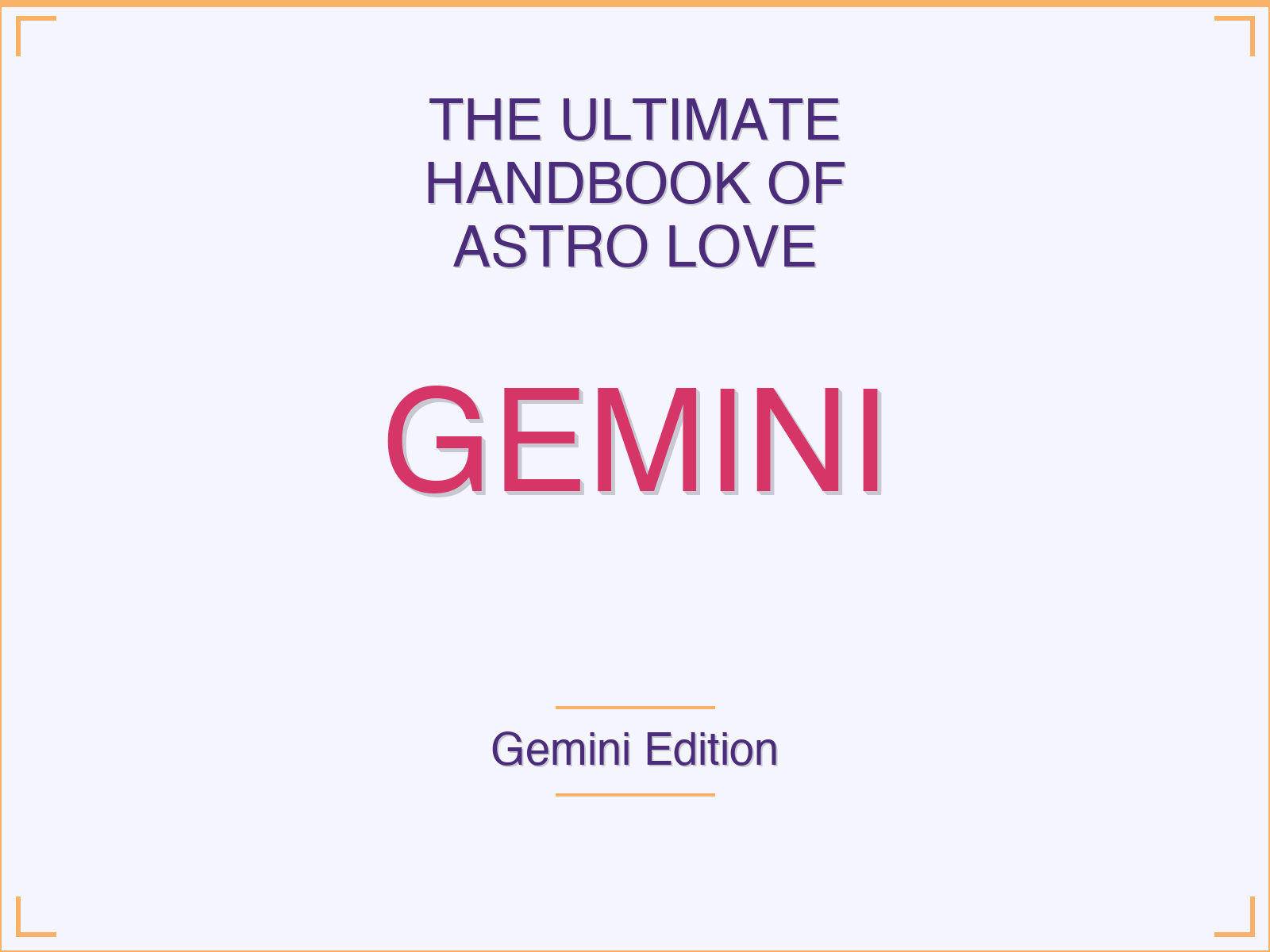 The Ultimate Handbook of Astro Love for Gemini